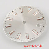 29mm stainless steel  silver color sterile men watch dial with date window watch hand fit miyota 8215 movement