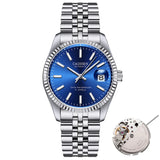 CADISEN C8053 Dress Watch Date Just  miyota 8215 Automatic 38MM Sapphire 5Bar