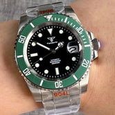 Men's Diving Watch 40mm Tandorio TD266D SUB NH35 Automatic 20Bar 904L Bracelet 120clicks Bezel Sapphire