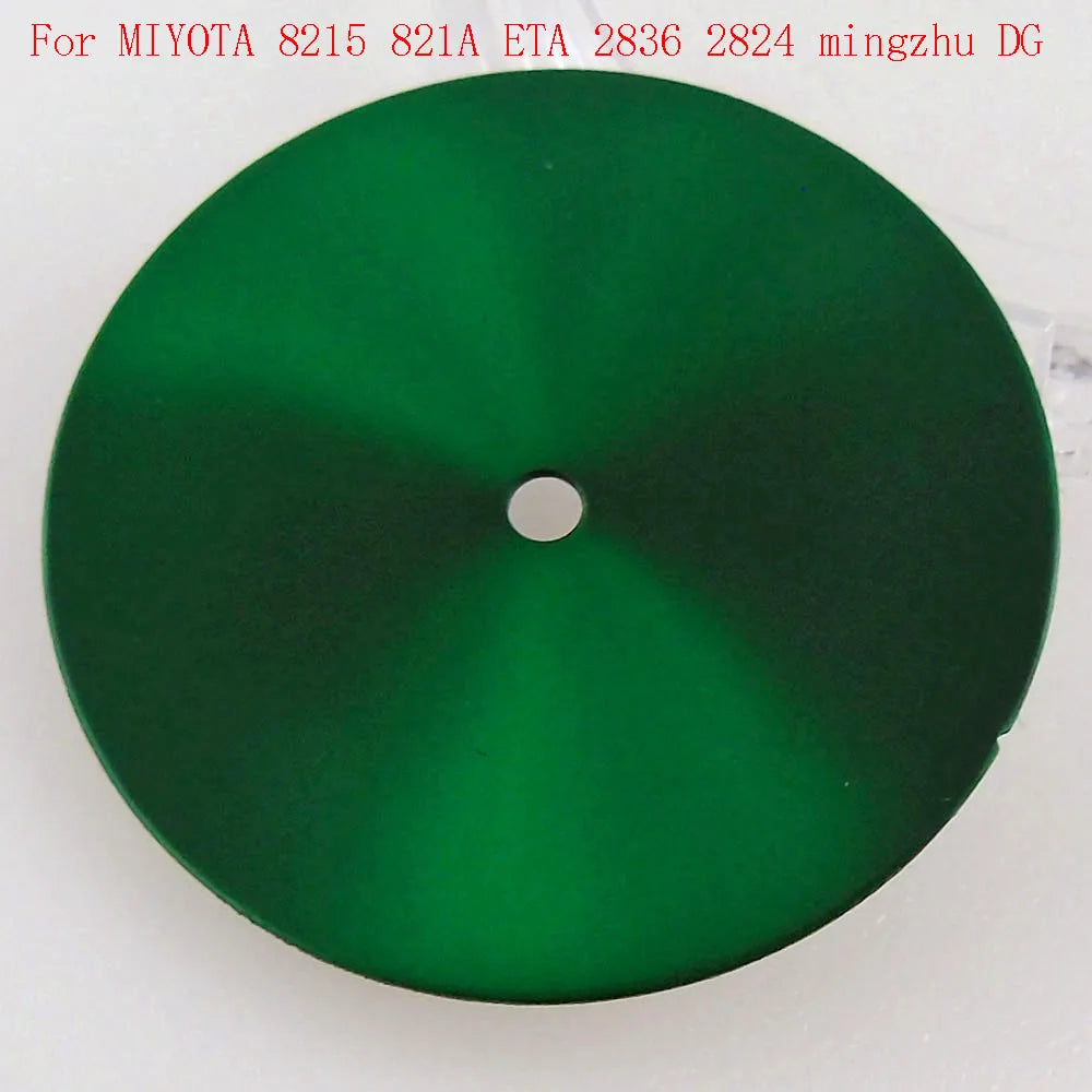 29mm Black Green Yellow Watch Dial Face For NH35 NH36 MIYOTA 8215 821A ETA 2836 2824 Mingzhu 2813 Automatic Movement