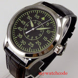 Classic Pilot Watch Tandorio TD 137S 42MM Miyota 8215 ST1612 Automatic Sapphire Green Luminous  Glass Back3ATM