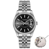 CADISEN C8053 Dress Watch Date Just  miyota 8215 Automatic 38MM Sapphire 5Bar