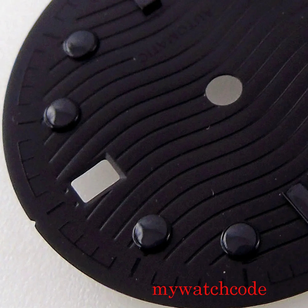 Window Disc Watch 31mm Black Sterile Top Quality Date Window Watch Dial Hands For NH35 M ...