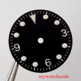 29.2mm Black/Green/Blue Watch Dial Luminous Marks Fit NH35A MH35 Automatic Movement Wristwatch Accessories