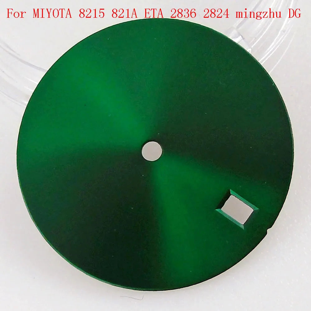 29mm Black Green Yellow Watch Dial Face For NH35 NH36 MIYOTA 8215 821A ETA 2836 2824 Mingzhu 2813 Automatic Movement