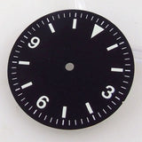 Nologo Black Vintage 29mm Yellow Marks Explorer Watch Dial fit NH35A NH36A ETA2824 PT5000 ST2130 ST1612 MIYOTA DG 2813 Watch Needles