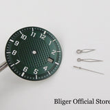 Texture Dial Sterile 34mm Black Automatic Watch Dial Watch Needles fit NH35 Movement