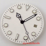 31.3mm Sterile Watch Dial and Hands Fit MIYOTA 8215 821A MINGZHU 2813 Automatic Movement Luminous Marks