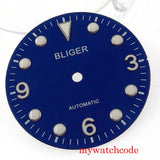 29.2mm Black/Green/Blue Watch Dial Luminous Marks Fit NH35A MH35 Automatic Movement Wristwatch Accessories