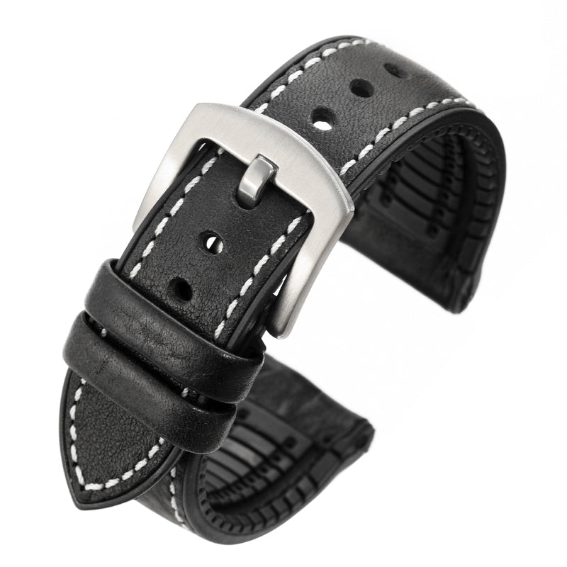 Premium Quality Leather-Fluorine Watch Bands Vintage Strap 20mm 22mm