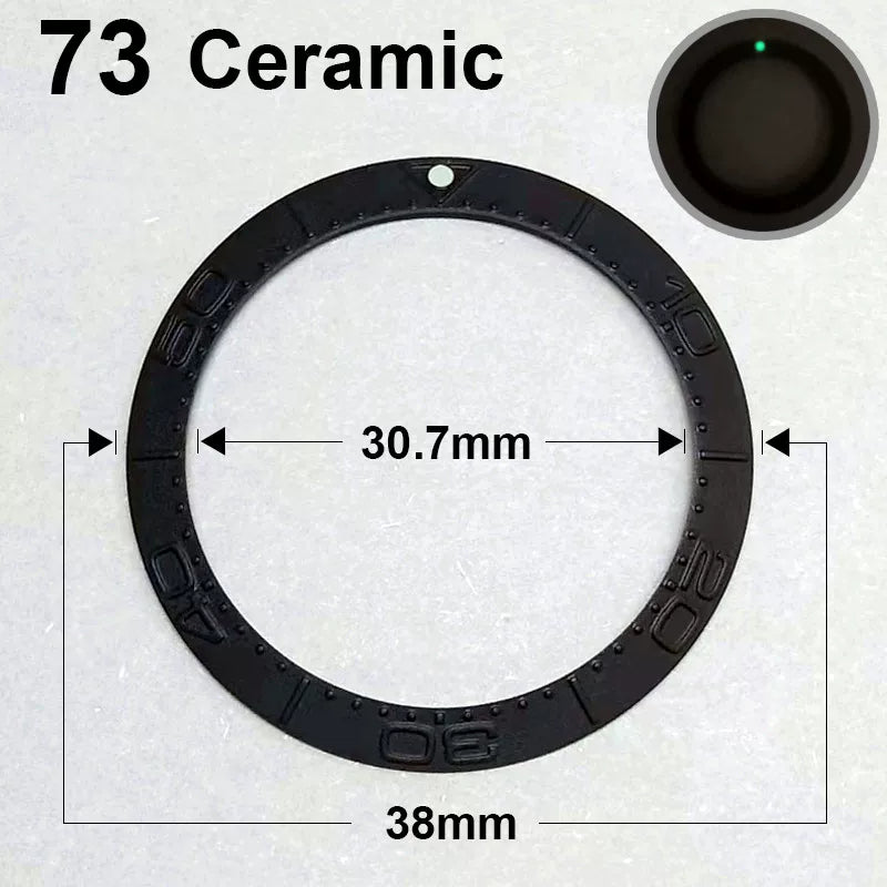 Ceramic Bezel For 42MM Seamaster Case diameter 38mm * 30.7mm