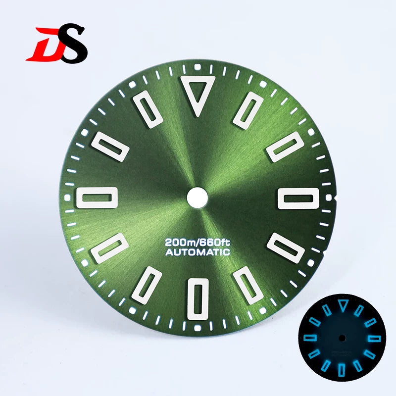Premium Watch Dial Sunburst No date window 28.5mm hollow marker 60C luminous modification for NH35 / Miyota T9015/ ETA2824 PT5000