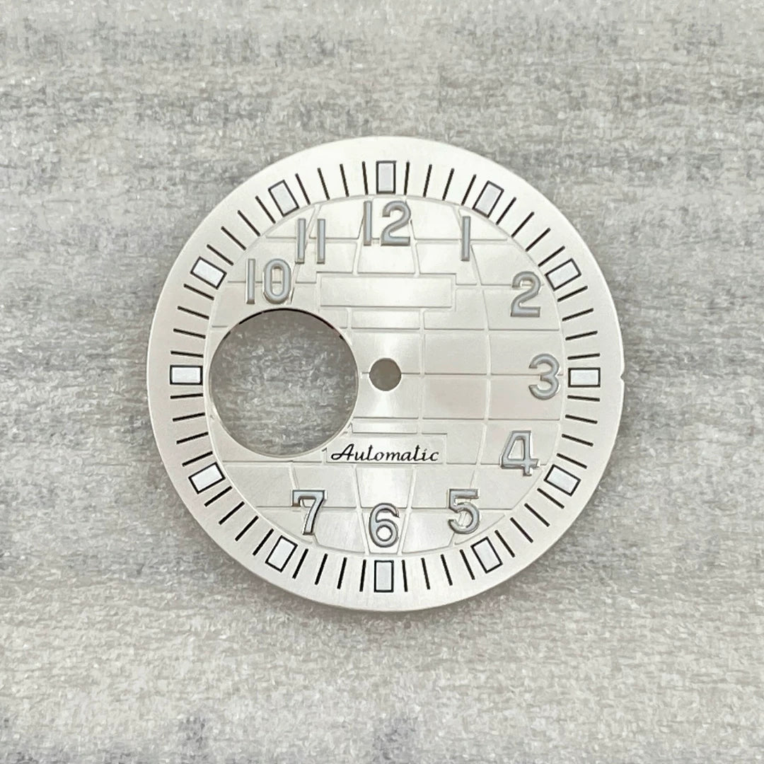 32mm Aquanaut Dial For NH38 Movement grenade Arabic numerals with green luminous
