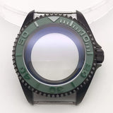 42MM Pvd Black Submariner Watch case Diver Mod Accessary Double Domed sapphire for NH35 34 36 38 etc 10Bar