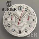 Chronograph Quartz Seamaster Dial 31mm Water Ripple for VK63/64 Movement