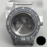 40MM titanium-coated Fifty Fathoms Watch Case Luminous Bezel Domed Sapphire for NH35 36 ETA2824 PT5000 movement 10Bar