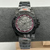 40MM Skeleton Yacht-Master Watch Automatic NH72 hollow movement green luminous sapphire10 Bar