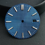 31.8mm Waffle Watch Dial no logo Sterile Green luminous for NH35/NH36 custom logo Available Prx