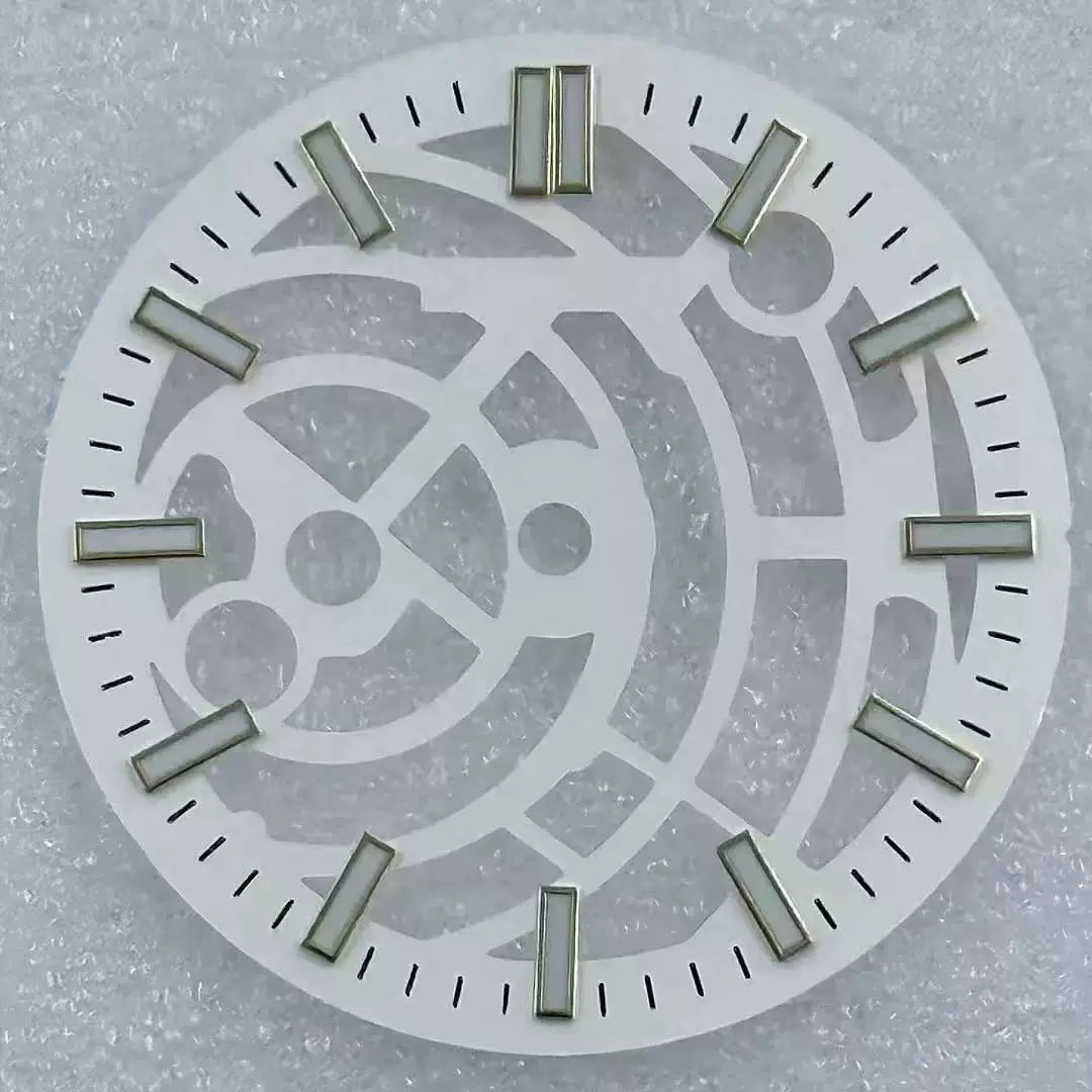 31.8mm Hollow NH38 Dial  strip nail green luminous suitable for NH38 H70 movement