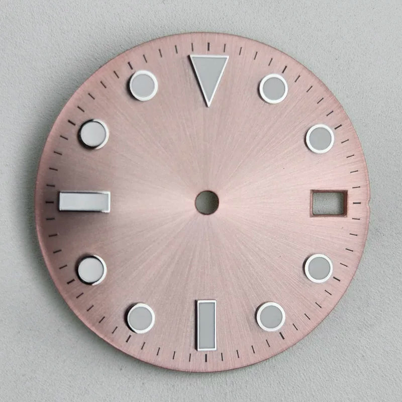 Enamel  Dial Sub style 28.5MM Watch Accessories Full Sterile for NH35/36 Movement Blue Lume