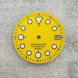 28.5MM SKX007 dial Marine Master round nail green luminous surface suitable for NH35 movement