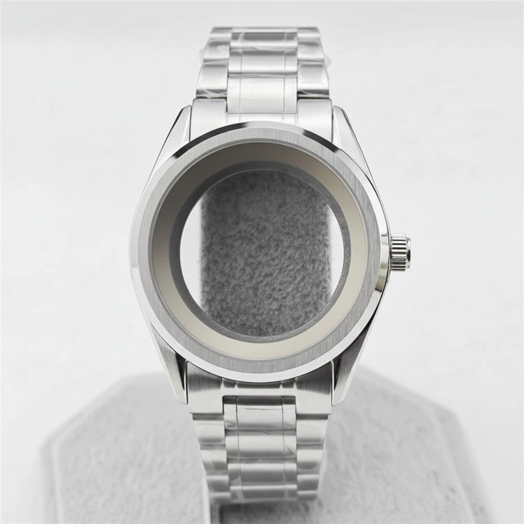 40MM White Birch Forest Watch Case business for NH35 34 36 38 etc Movement silver black gold