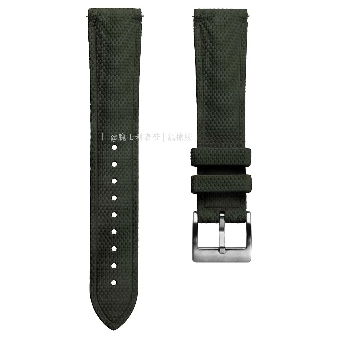 FKM Watch Strap 19/21/23/24mm Rubber band waterproof for Diver Pilot Texture Fluorine
