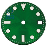 28.5MM Submariner Dial sunburst Blue luminous NH35 NH34 ETA2824 PT5000 Miyota8215 ST2130
