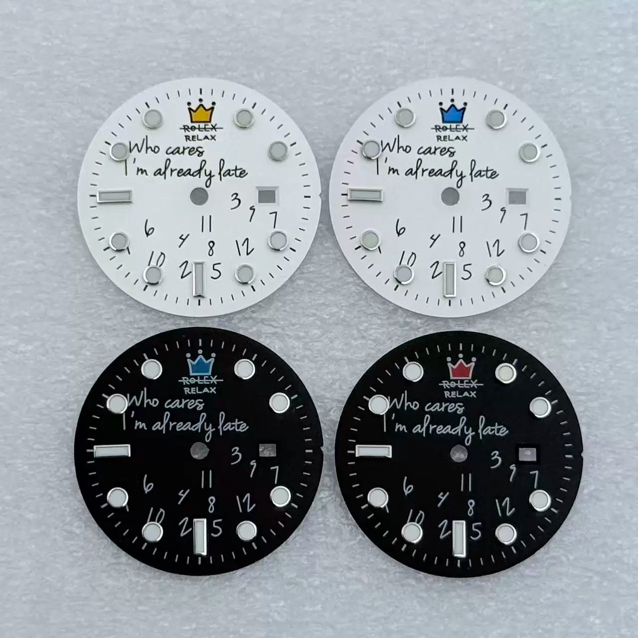 NH05 dial diameter 24.5mm green luminous who Cares Im already late with crown lady  dial