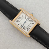 Tank Watch 31mm square retro women's watch stainless steel quartz VJ24 3ATM Mineral Silver Gold