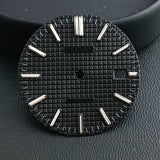 31.8mm Waffle Watch Dial no logo Sterile Green luminous for NH35/NH36 custom logo Available Prx
