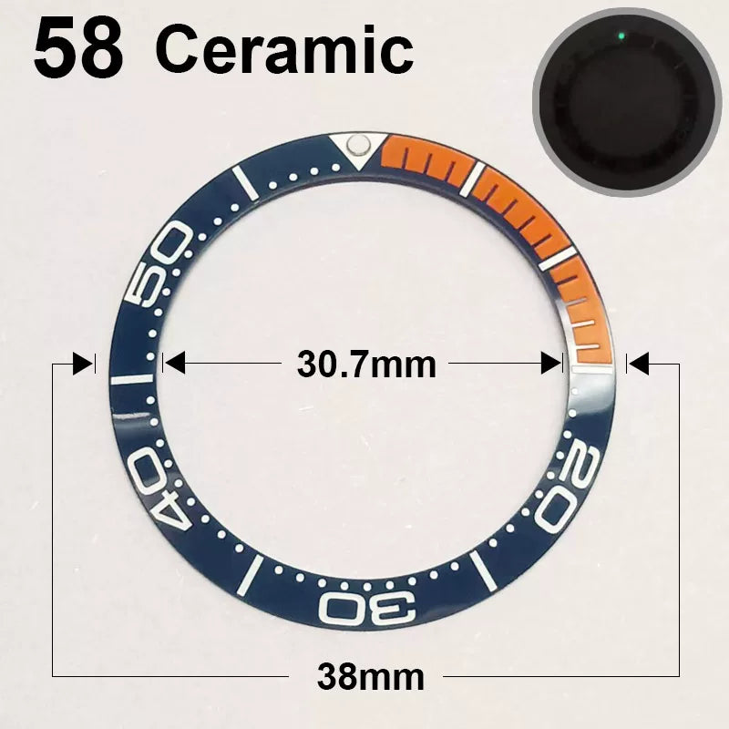 Ceramic Bezel For 42MM Seamaster Case diameter 38mm * 30.7mm