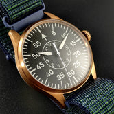 40MM VH31 Quartz Solid Bronze pilot sweep second Swiss Super C1 Luminous 5ATM CUSN8 Sapphire Crystal