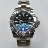 40mm NH35 SUBMARINER  Diver with earth dial 10bar Sapphire Automatic Full Lume