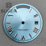 29MM Miyota 8285 Dial Roman numeral Sunburst dual calendar scale dial modified