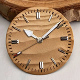 San dune Dial Double bar no date window Nologo 29mm Sand Dune Watch Dial Plate for NH35 NH36 ETA2824 PT5000 ST2130 Silver Hand no date  Watch Parts for Diver Watch Mod