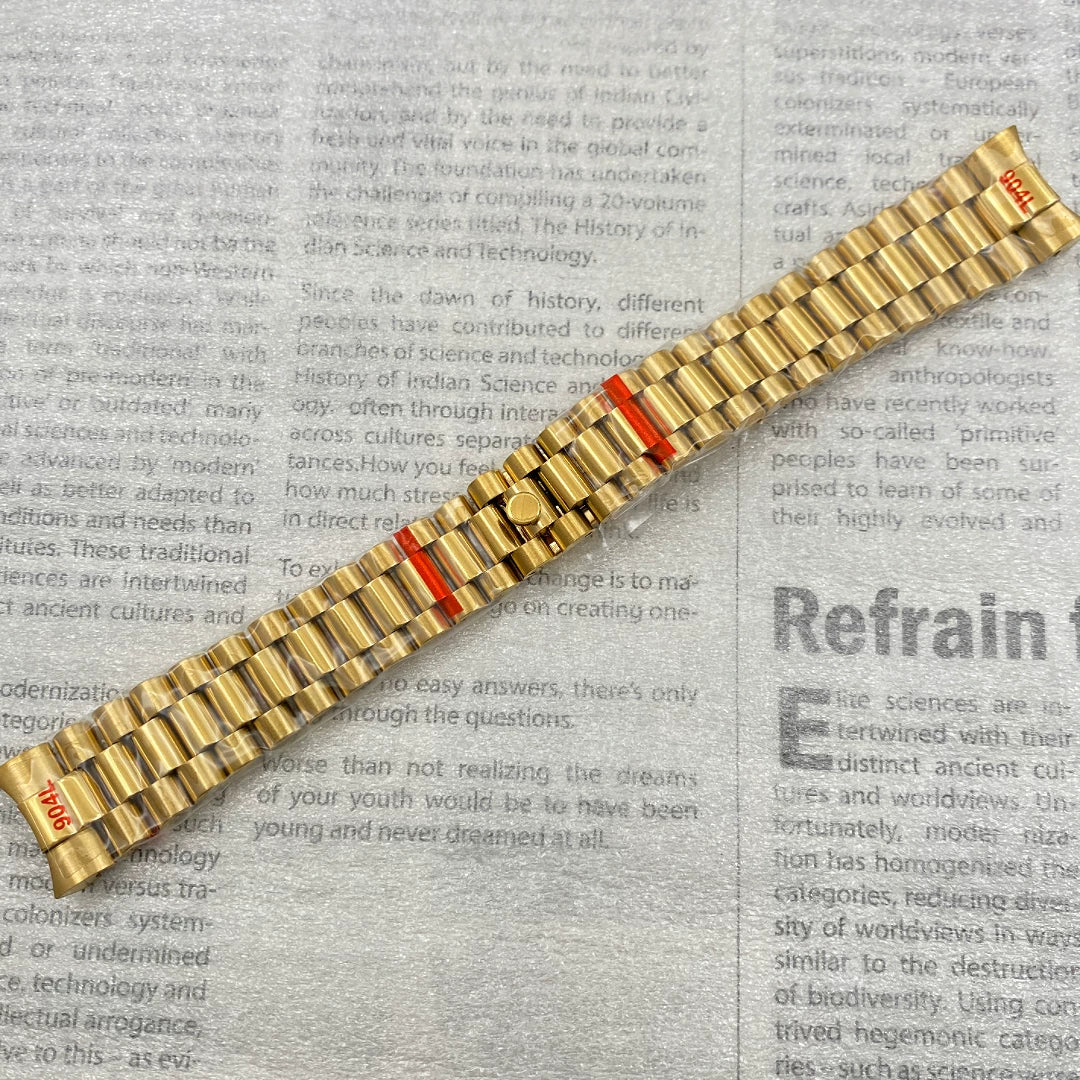 20MM presidential Bracelet strap invisible buckle silver black gold rose gold two tone etc solid stainless steel folding watch band for submriner yacht master datejust explorer
