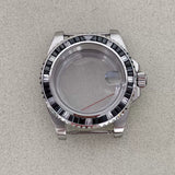 Diamond Bezel Submariner Watch Case  GMT Case 40mm stainless steel for Japanese NH35/36 movement 10Bar