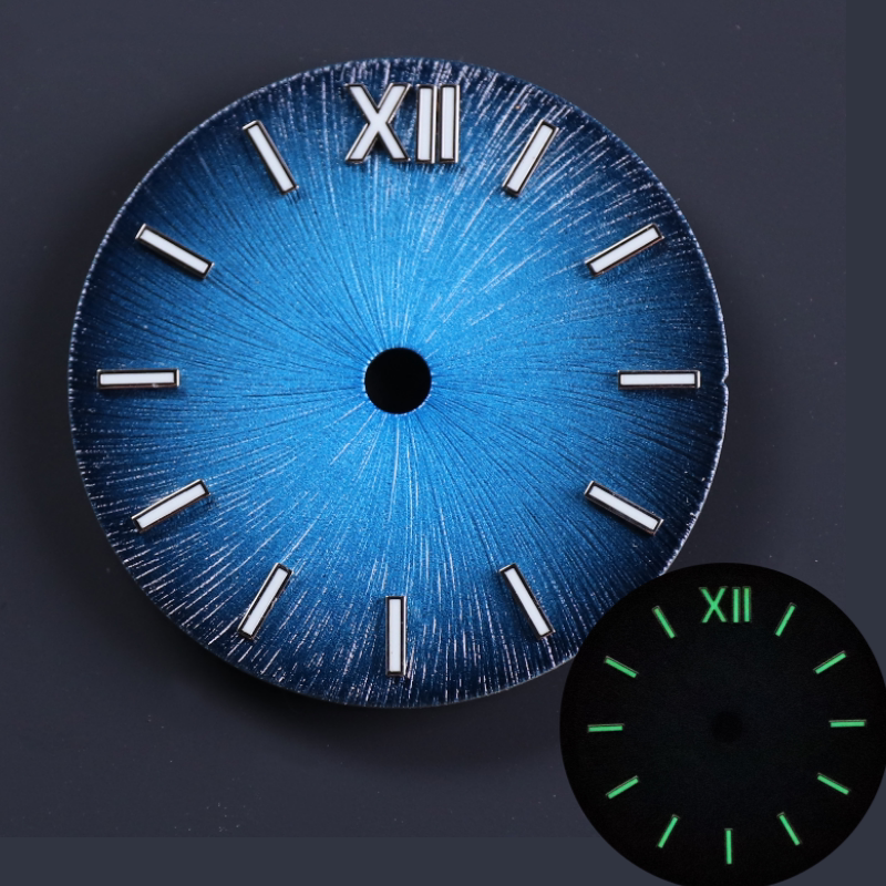 Radiation pattern Dial 28.5mm for NH35 34 36 38 movment no date window crown at 3 and 3.8