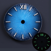 Radiation pattern Dial 28.5mm for NH35 34 36 38 movment no date window crown at 3 and 3.8