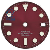 28.5MM Submariner Dial sunburst Blue luminous NH35 NH34 ETA2824 PT5000 Miyota8215 ST2130