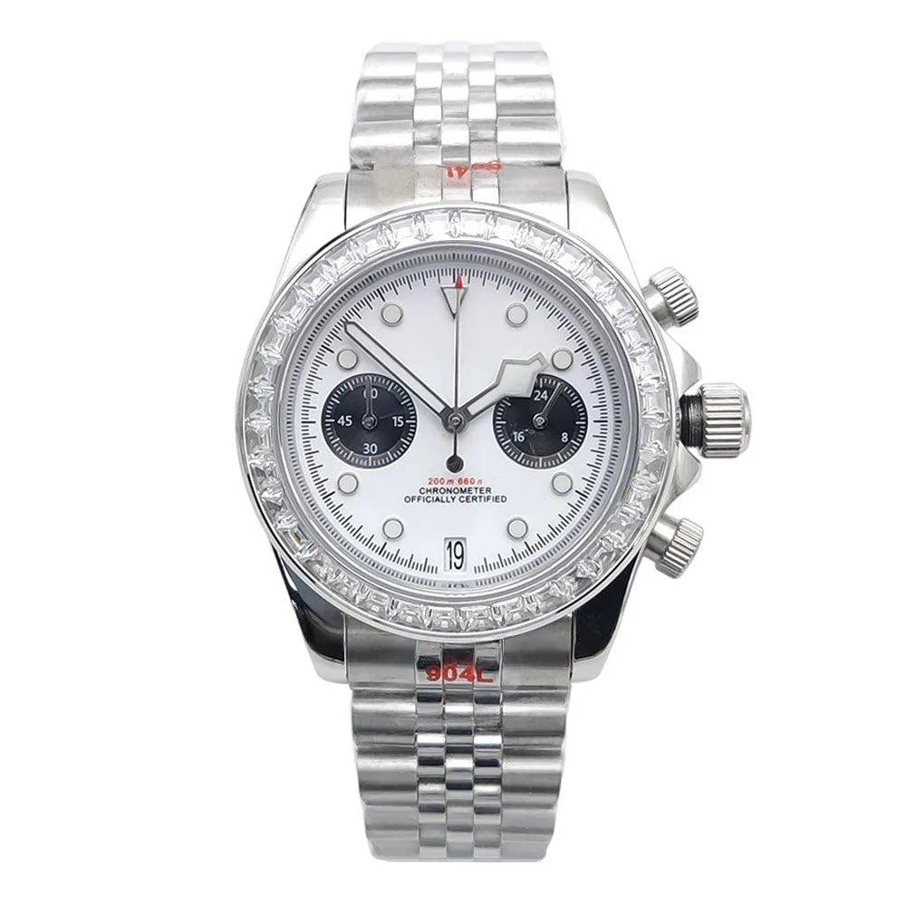 ワオン VK64 Stainless Steel Quartz Watch Men's Two Eyes Biwan Chronograph