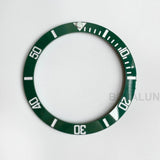 Luminous Bezel Insert 38mm x30.6mm  blue-green light ceramic ring for Submariner Yachtmaster Etc