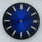 28.5mm double nail Dial with number minute mark Green luminous for NH35 movement