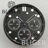 Chronograph Quartz Seamaster Dial 31mm Water Ripple for VK63/64 Movement