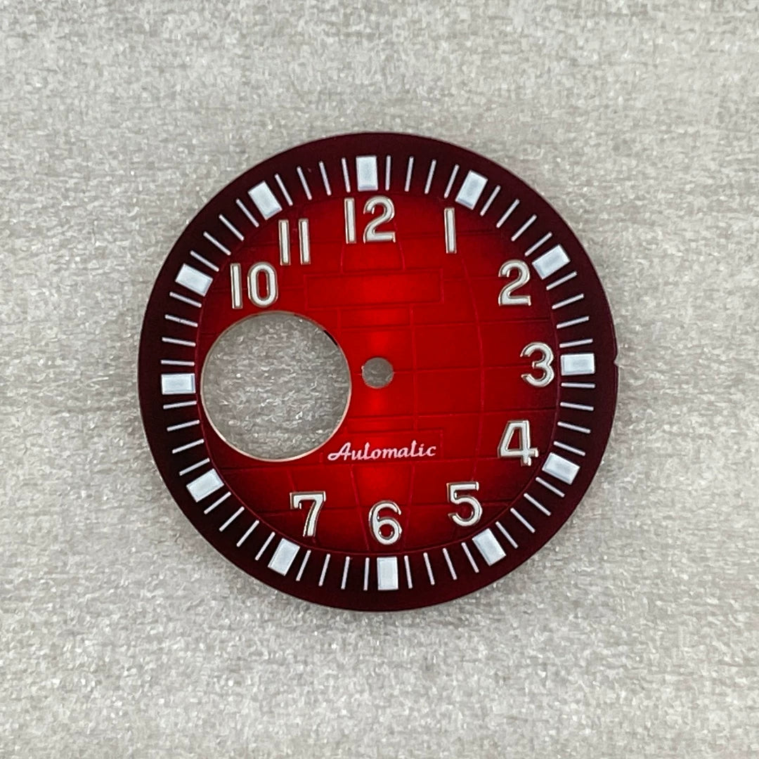 32mm Aquanaut Dial For NH38 Movement grenade Arabic numerals with green luminous