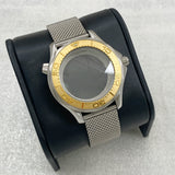 41mm改造シーマスター300ケースメッシュベルトサファイアガラスNH35ムーブメントに適合ステンレススチールケース