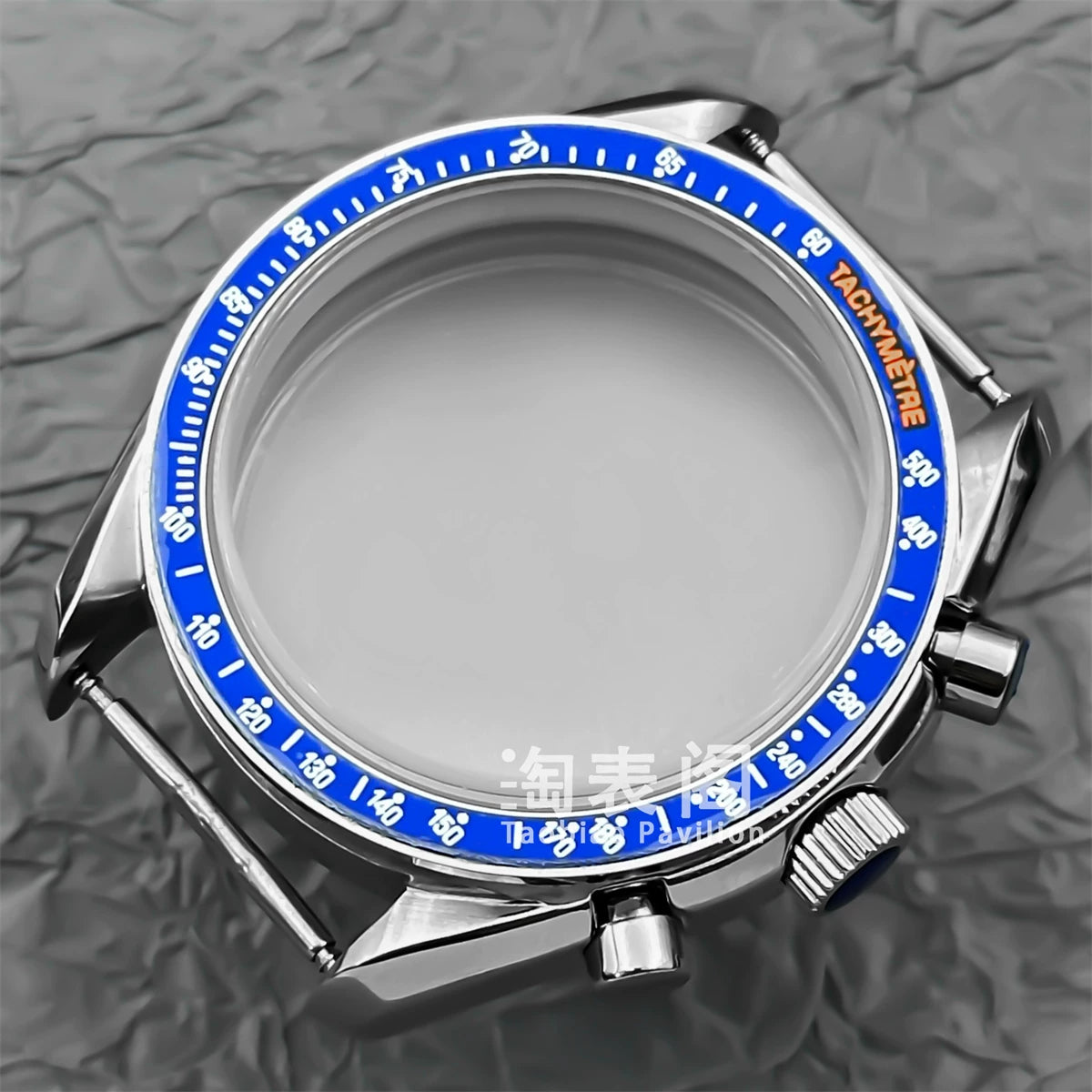Mineral Crystal Speedmaster Watch Case 40mm Stainless Steel Polished VK63 Movement Domed 5ATM