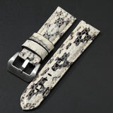 Handmade Snake Leather Strap Skin 20mm 22 24 26MM Textured Genuine Leather band