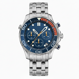 41MM Quartz VK63 Seamaster Chronograph  Sapphire Glass Green Luminous 5ATM